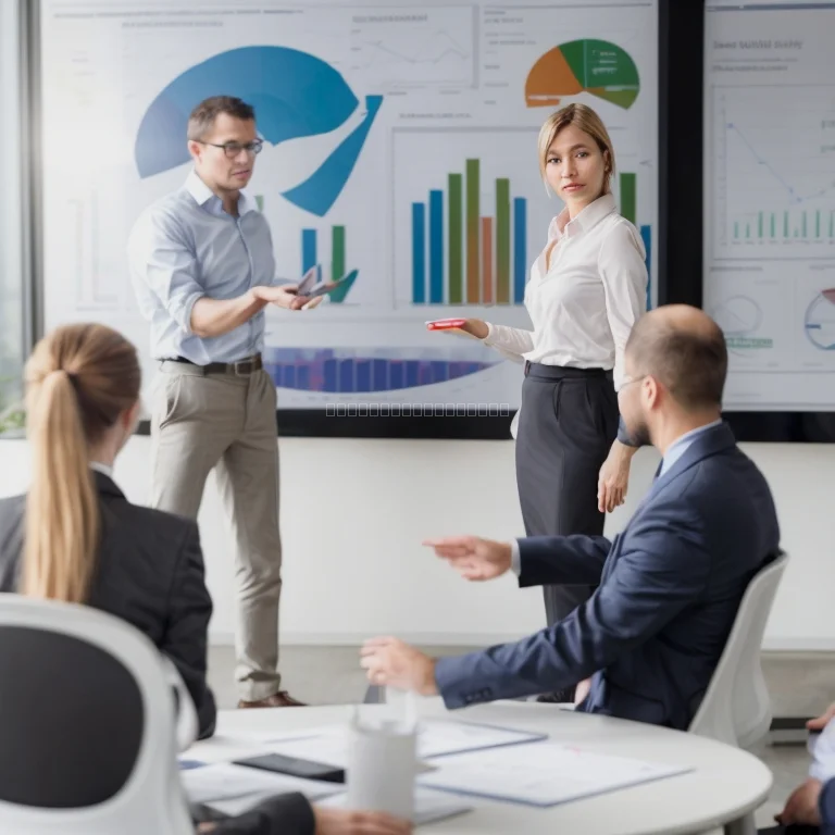 Business leader studying economic data in Singapore office