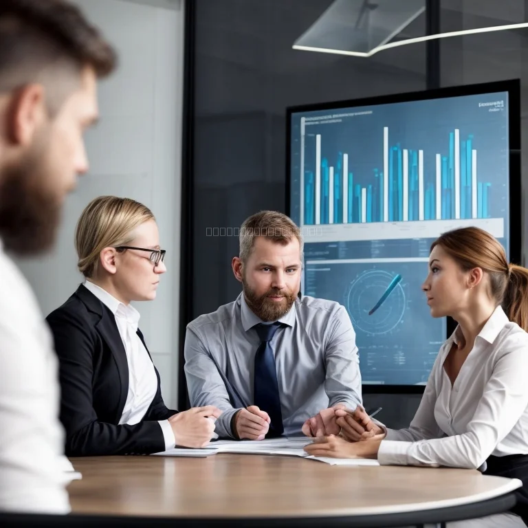 Business leader analyzing economic strategies on digital charts